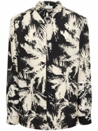 LANEUS Palm Print Viscose Shirt