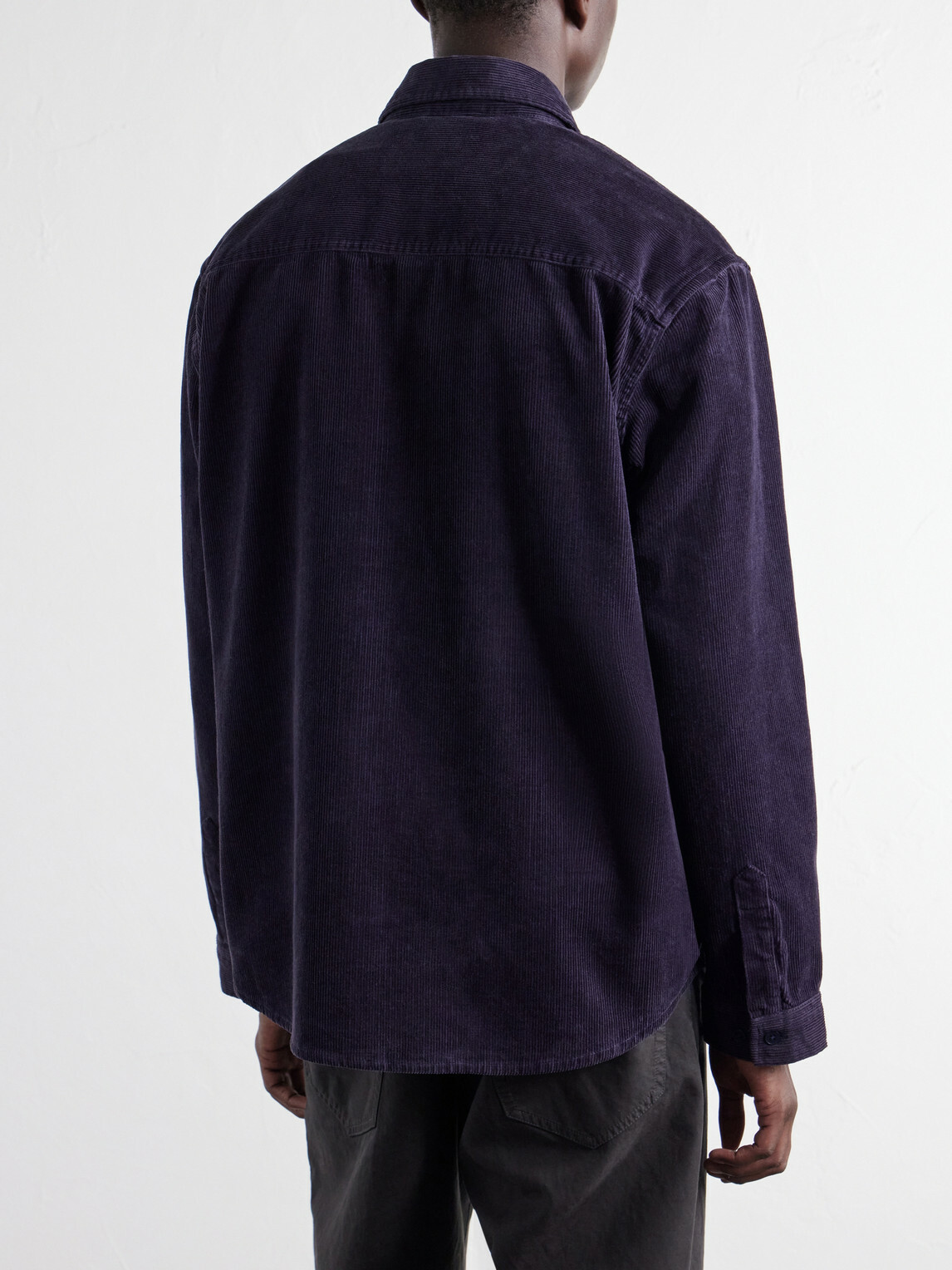 NN07 - Casper 50002 Organic Cotton-Corduroy Overshirt - Blue