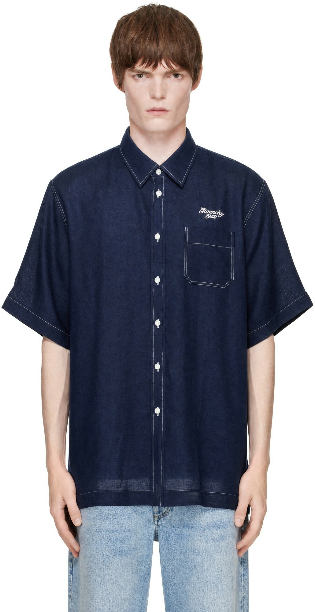 Givenchy Navy 'Givenchy 1952' Shirt