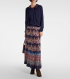 Etro Embellished silk and cashmere top