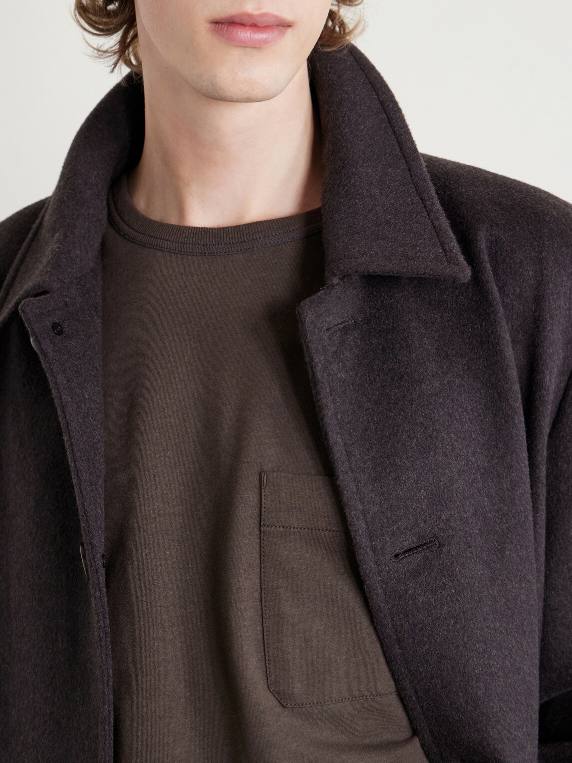 LEMAIRE - Cotton and Linen-Blend Jersey T-Shirt - Brown