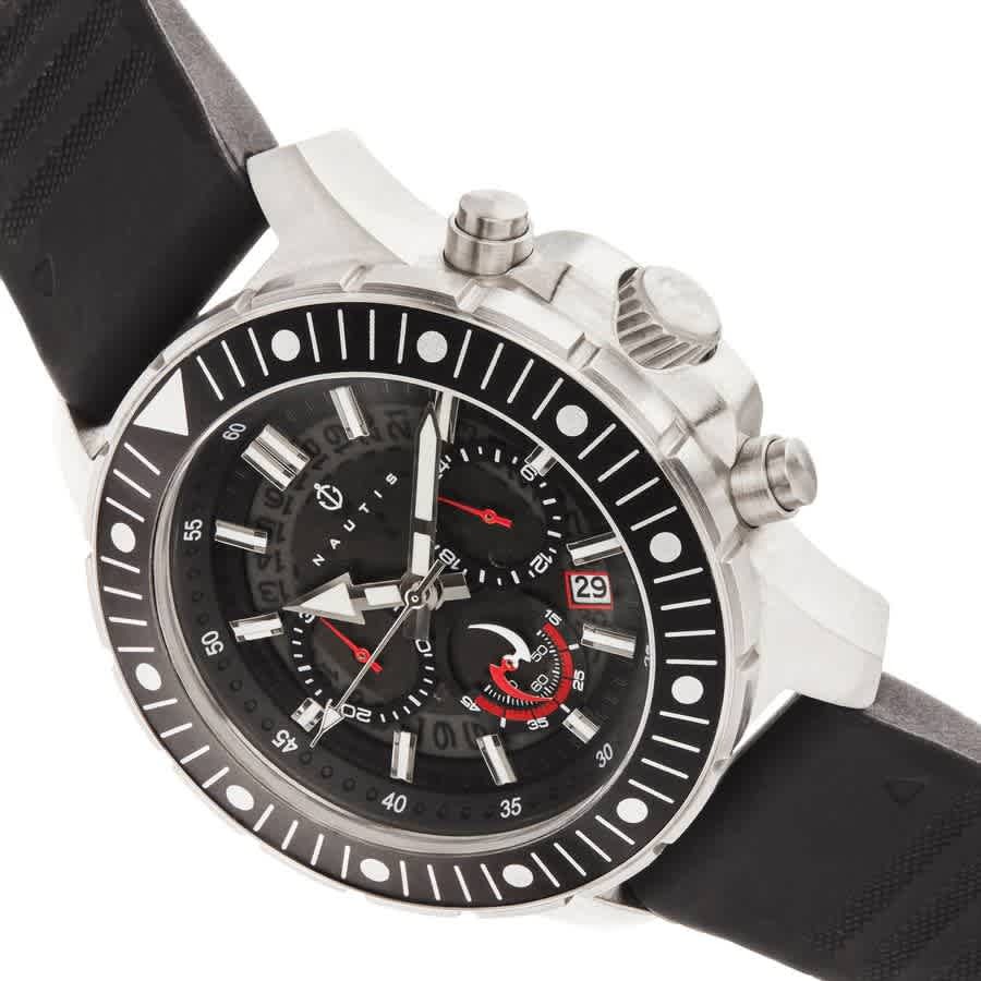 Nautis Caspian Chronograph Quartz Black Dial Mens Watch 21227G-B