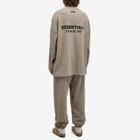 Fear of God ESSENTIALS Men's Core Logo Jersey Long Sleeve T-Shirt in Heather Grey