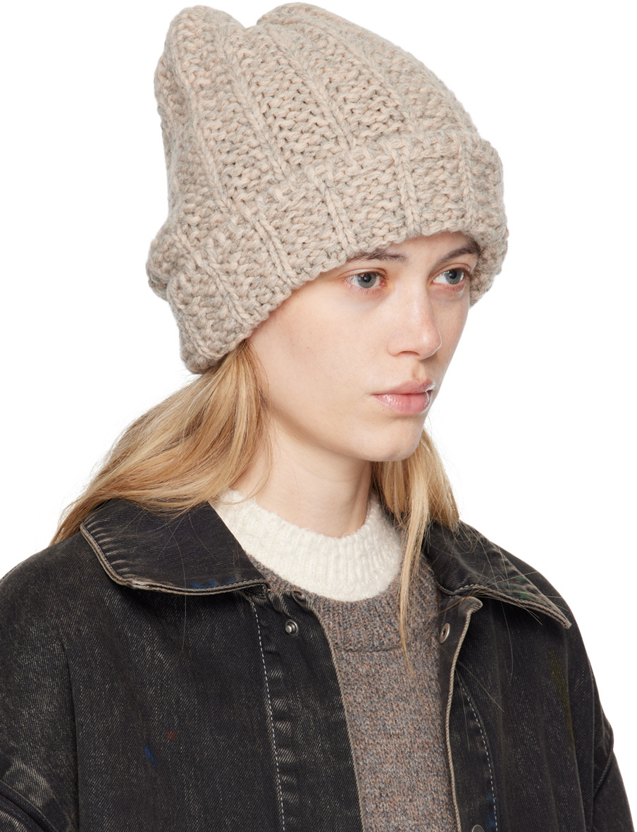 Maison Margiela Beige Shetland Beanie