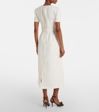 Valentino Crepe Couture floral-appliqué midi dress