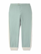 Visvim - Bertone Tapered Grosgrain-Striped Cotton-Twill Trousers - Green