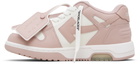 Off-White White & Pink Out Of Office Calf Leather Sneakers