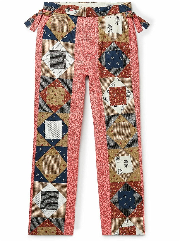 Photo: BODE - Straight-Leg Patchwork Printed Cotton Trousers - Red