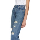 Stella McCartney Blue Cropped Destroyed Jeans