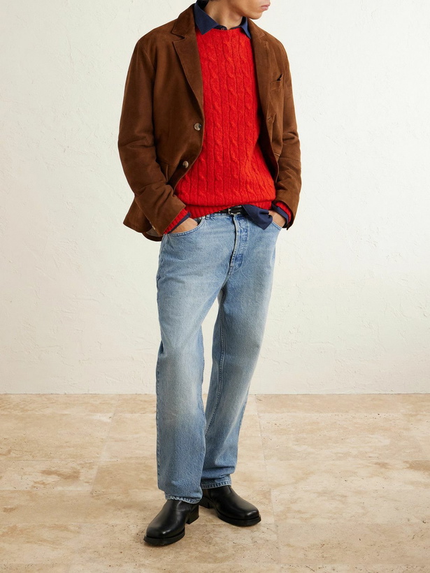 Photo: Officine Générale - Straight-Leg Organic Jeans - Blue