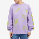 Heresy Women's Long Sleeve Em Blem Top in Lavendar