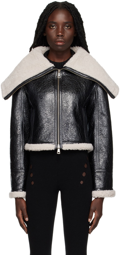 Photo: Jean Paul Gaultier Black 'The Laminated' Leather Jacket