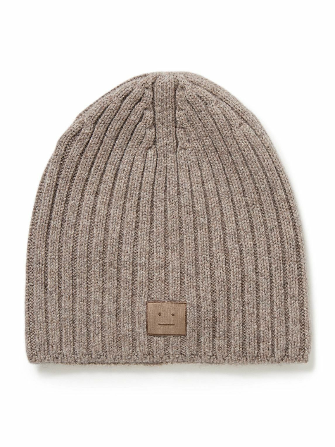 Acne Studios - Kubi Logo-Appliquéd Ribbed Wool and Yak-Blend Beanie