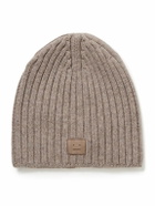 Acne Studios - Kubi Logo-Appliquéd Ribbed Wool and Yak-Blend Beanie
