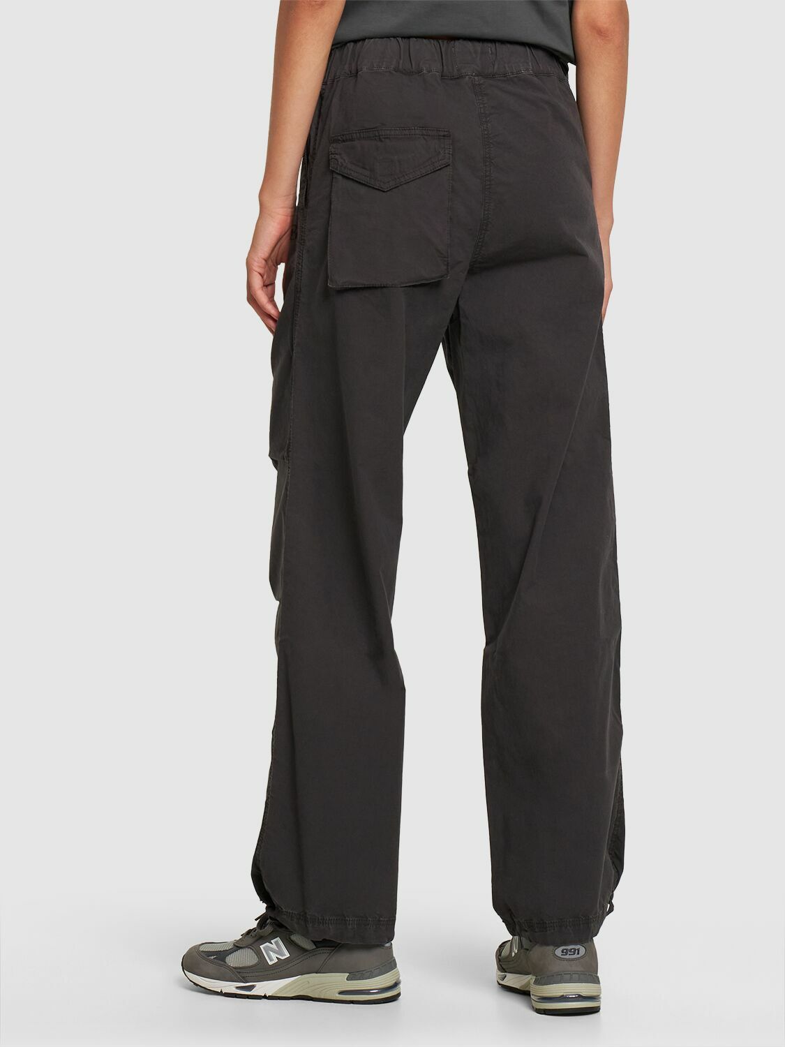 GANNI - Washed Cotton Canvas Drawstring Pants GANNI