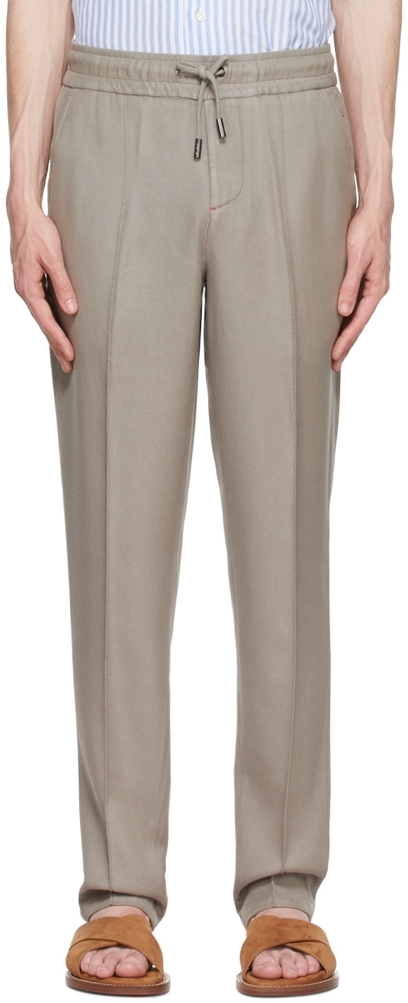 Photo: Isaia Beige Lyocell Trousers