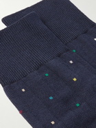 Paul Smith - Polka-Dot Stretch-Cotton Blend Socks