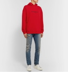 Givenchy - Logo-Print Loopback Cotton-Jersey Hoodie - Red
