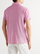 RICHARD JAMES - Cotton-Piqué Polo Shirt - Pink