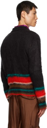 Edward Cuming Black Striped Cardigan