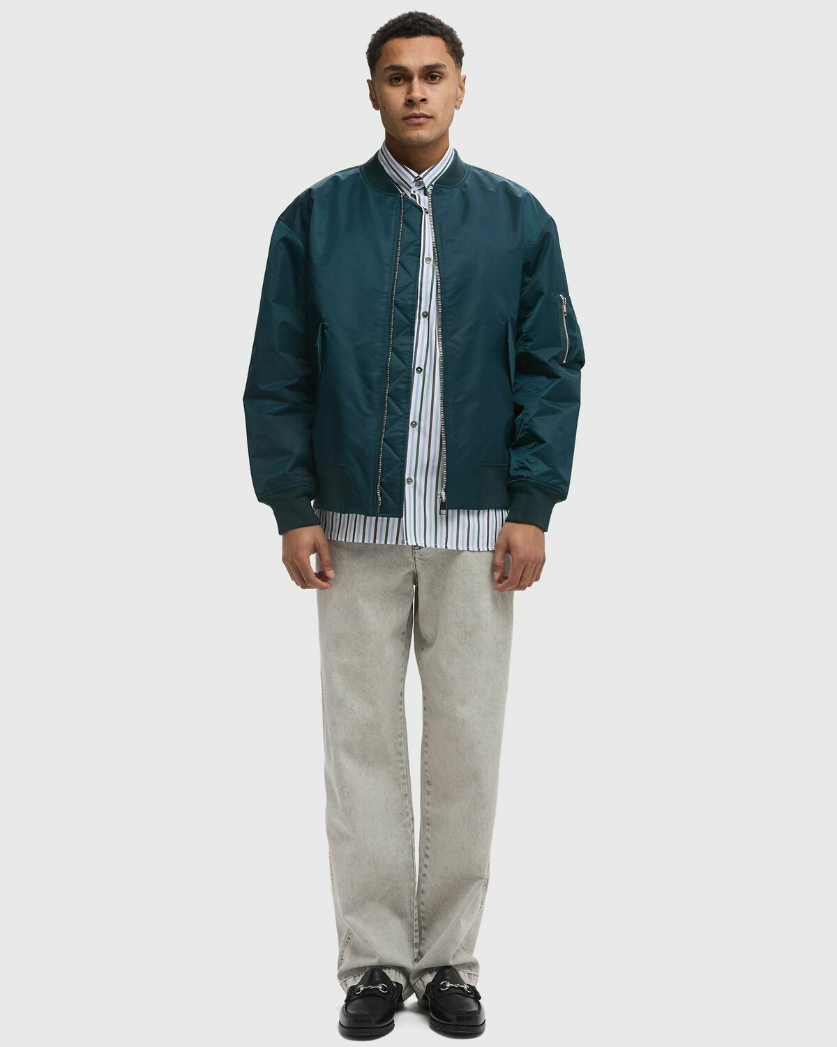 A.P.C. LOGAN JACKET Blue Mens Bomber Jacket