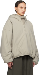 Fear of God ESSENTIALS Gray Half-Zip Hoodie