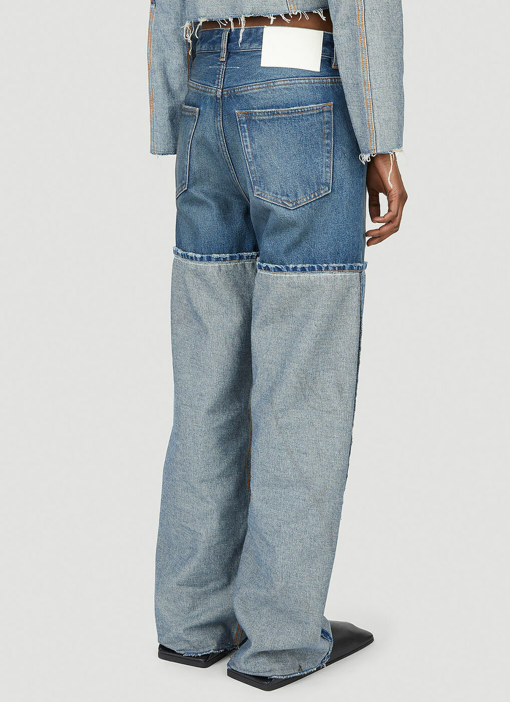 デニム・ジーパン Mm6 Maison Margiela Straight Jeans MM6 Maison Margiela ワイドジーンズ | グレー | FARFETCH JP