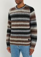 PS Paul Smith Striped Merino Wool-blend Jumper Black