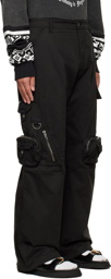 Moschino Black Four-Pocket Cargo Pants