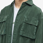 Taikan Men's Corduroy Shirt Jacket in Forest Green