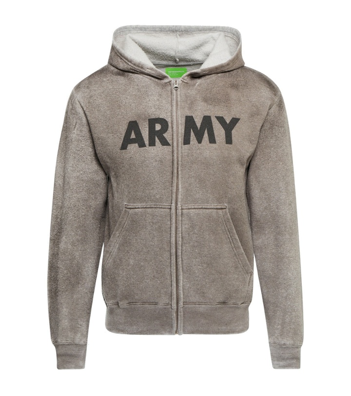 Photo: NotSoNormal - Army cotton jersey hoodie