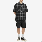 mastermind JAPAN Men's Ombre Checked Vacation Shirt in Black