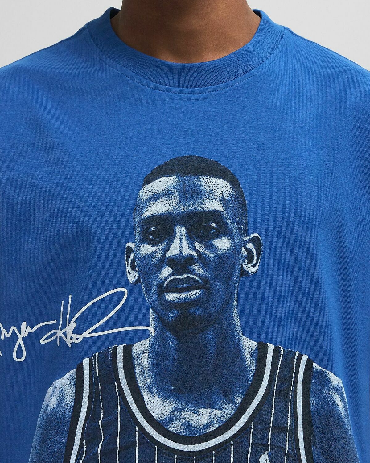 Mitchell & Ness NBA ULTIMATE PLAYER TEE VINTAGE LOGO ORLANDO MAGIC PENNY HARDAWAY #1 Blue Mens Shortsleefe