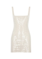 16 Arlington Sior Sequin-embellished Woven Mini Dress Cream