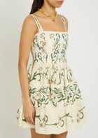 Agua BY Agua Bendita Lima Floral-print Linen Mini Dress Multicoloured