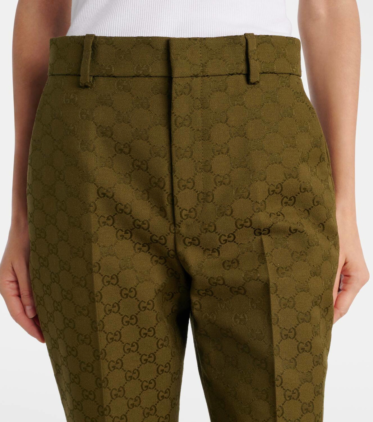 Gucci GG Canvas cotton-blend bootcut pants