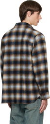 Solid Homme Navy Wool Check Shirt