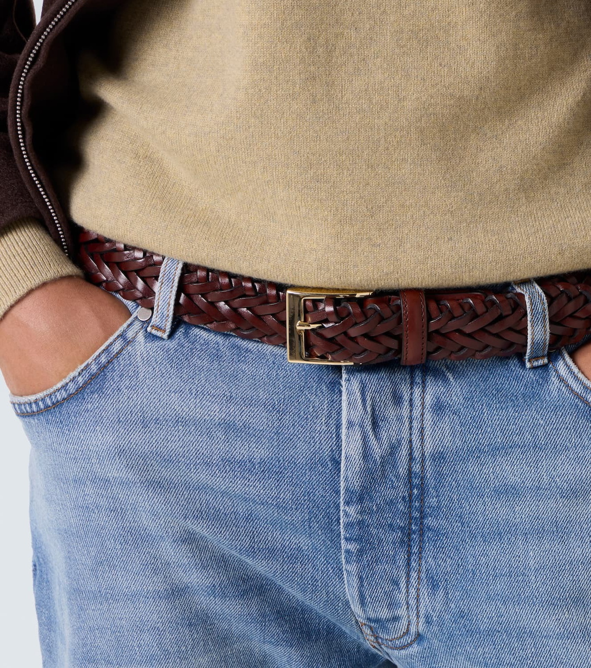 Lardini Braided leather belt