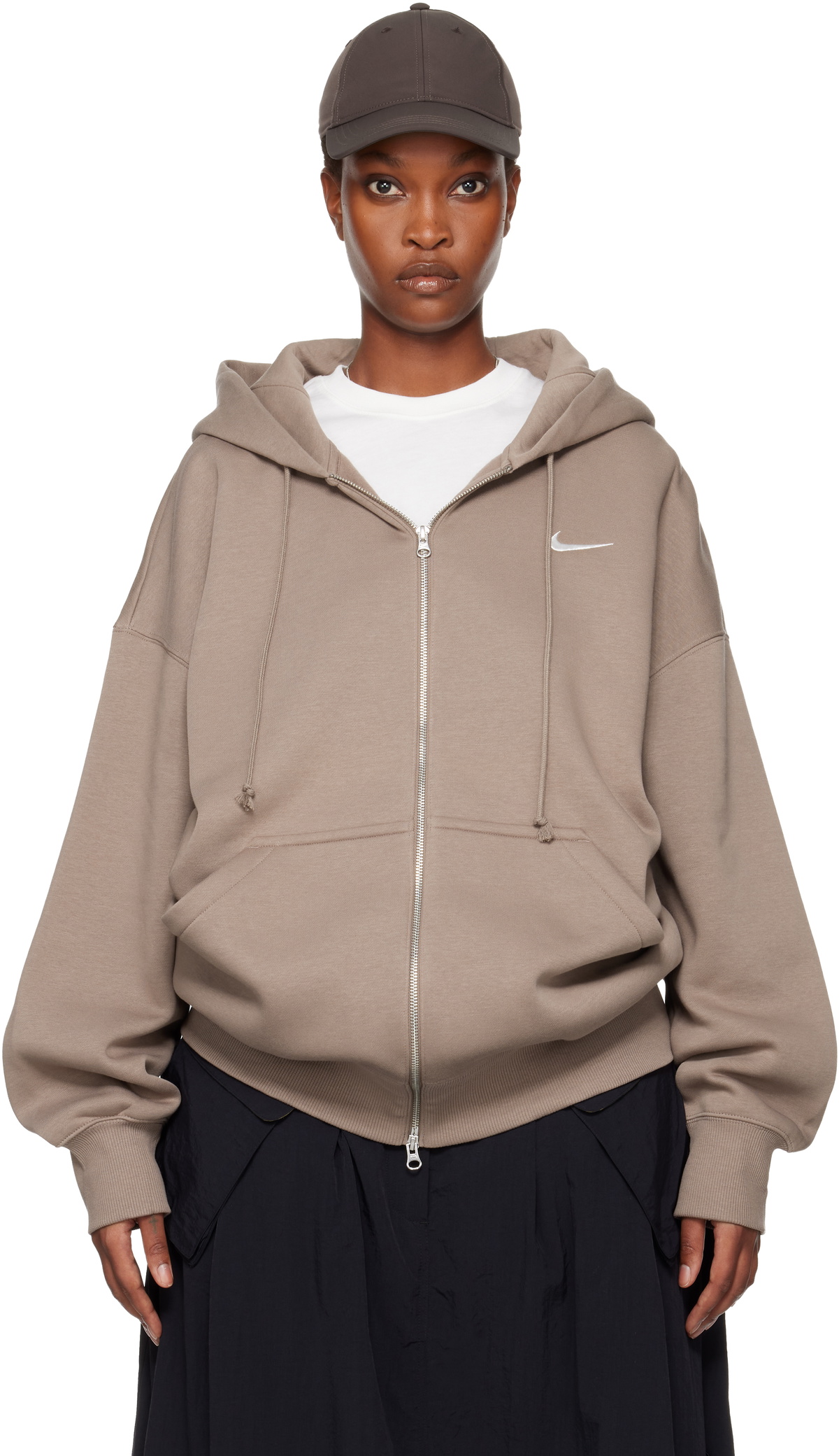 Nike Taupe Sportswear Phoenix Fleece Hoodie