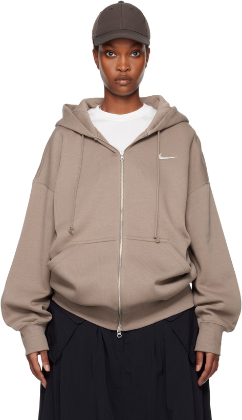 Photo: Nike Taupe Sportswear Phoenix Fleece Hoodie