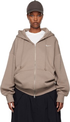 Nike Taupe Sportswear Phoenix Fleece Hoodie