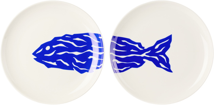 Photo: Maison Balzac White & Blue 'Le Merou' Tapas Plates Set