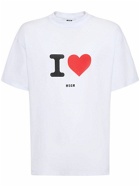MSGM - I Love Print Cotton Jersey T-shirt