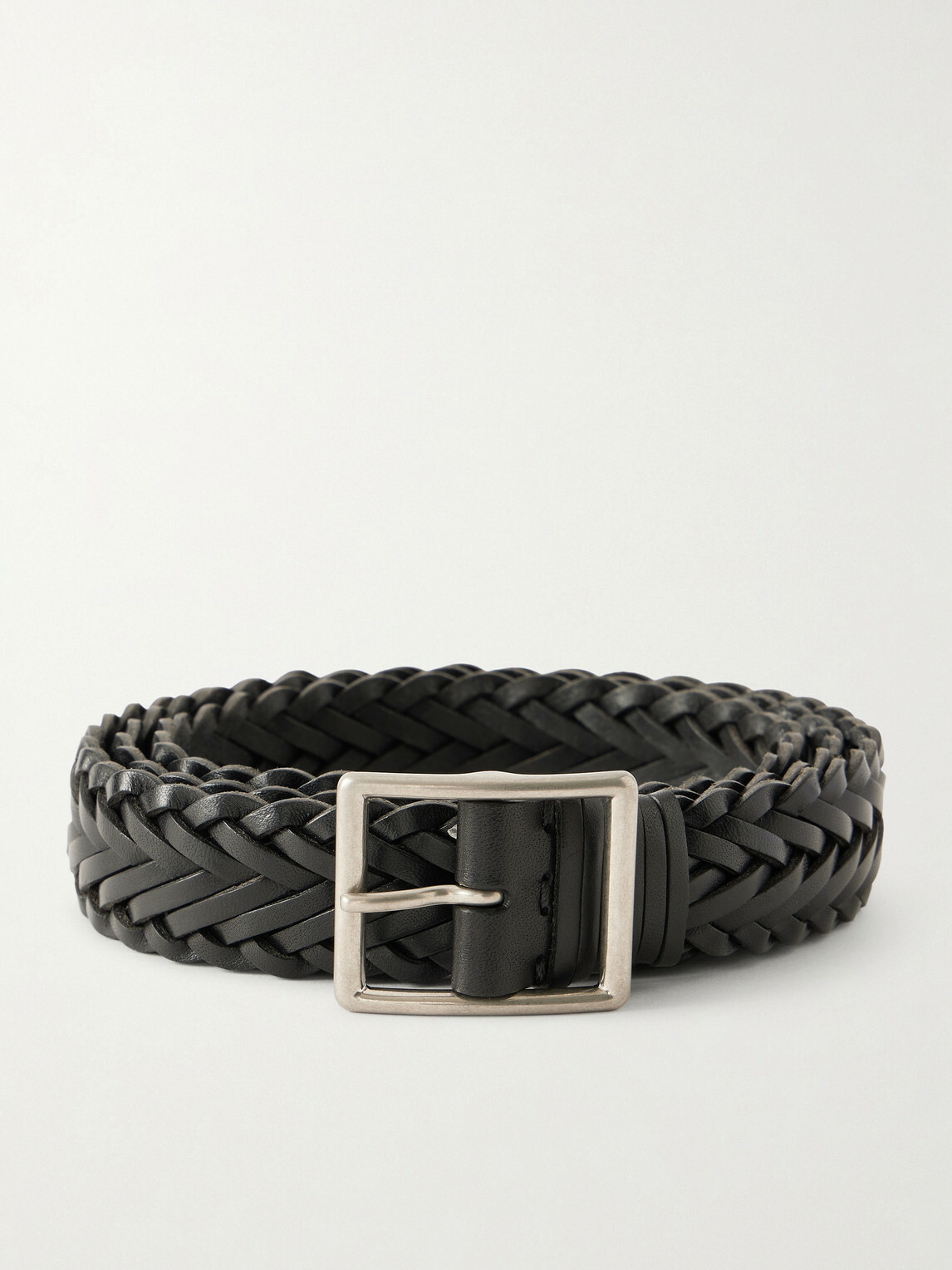 Nili Lotan - 3cm Nic Woven Leather Belt - Black