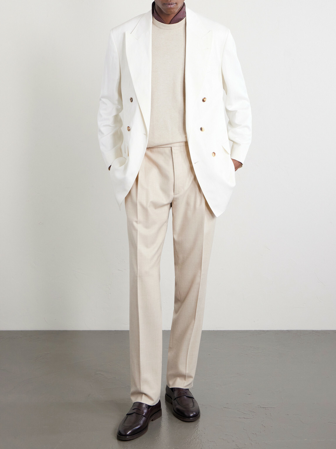 Ralph Lauren Purple label - Cashmere-blend T-shirt - Neutrals