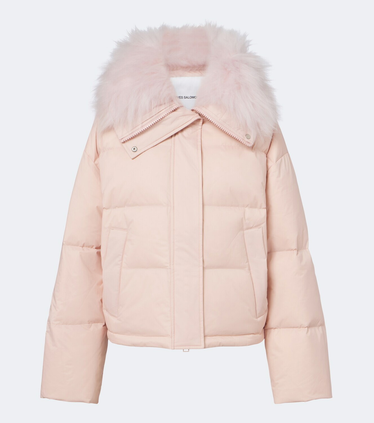 Yves Salomon Doudoune shearling-trimmed down jacket