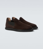 The Row Parker suede slip-on shoes