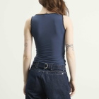 Fruity Booty Women's Frill Wrap Vest Top in Navy