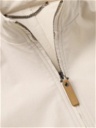 Canali - Cotton-Blend Twill Hooded Bomber Jacket - Neutrals