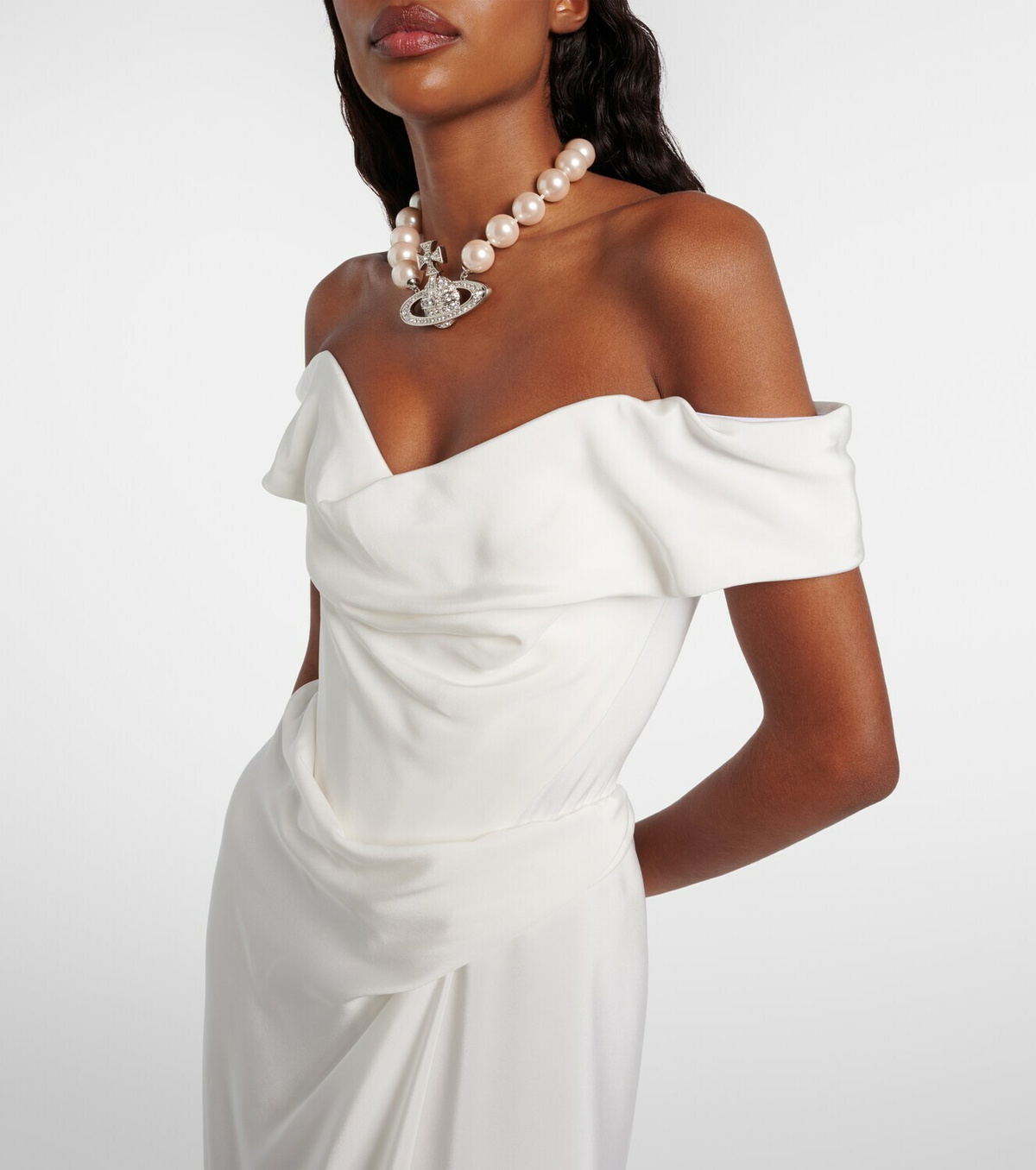 ruched chiffon dress Bridesmaid Ruched Bodice Long Formal Dress - Blush - Size M